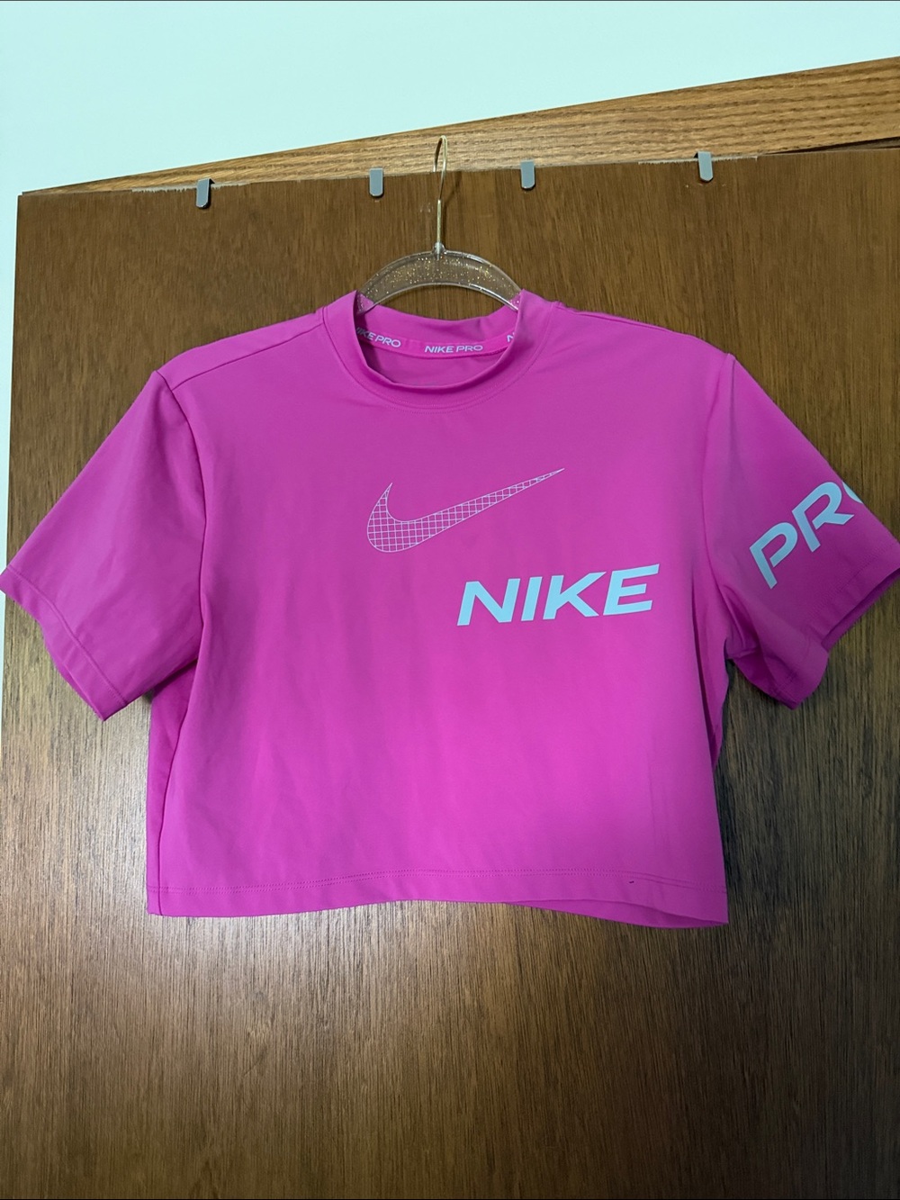 Nike Hot Pink Short Sleeve Cropped Tee